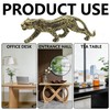 Mingchen Brass Leopard Ornament, Small Cheetah Figurine, Cheetah Statue, Gold