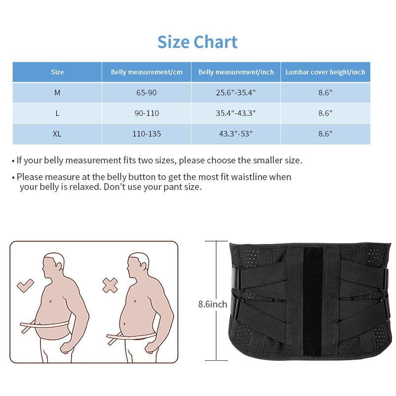 Posture Therapy Lumbar Brace Belt Lower Back Brace with Support