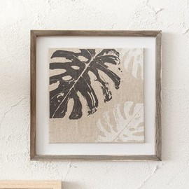 Art Panel Wall Art Framed Art monsuteramoti-hurinenkyanbasu Fashionable Decor Leaf Panel Natural Botanical Hawaiian