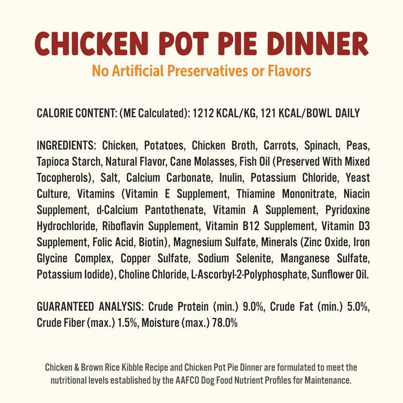 Bark Bowls On The Go Dog Food, Chicken Pot Pie