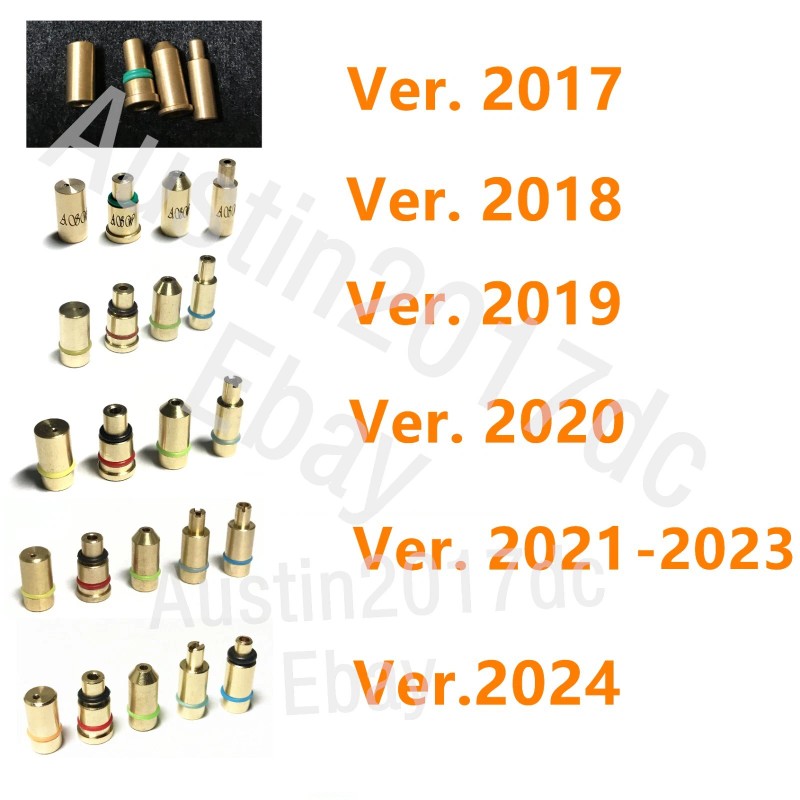 Dupont Lighter Gas Refill Adapters 5 in 1 set Yellow/Red/Green/blue