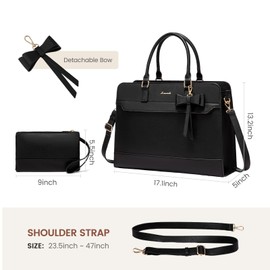 LOVEVOOK Laptop Tote Bag for Women,Leather Work Bag, Waterproof Business Teacher Bag,Large Computer Handbag Purse Briefcase,Office Gifts for Women