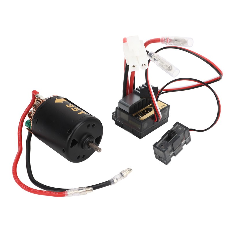 RC Brushed Motor ESC Kit External Carbon Brush Waterproof 540
