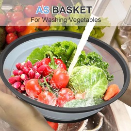 LekDrok 10 Inch Microwave Food Cover & Collapsible Silicone Mat - Splatter Guard