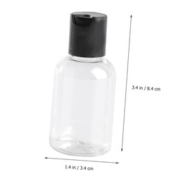 Baluue 50ml Plastic Lotion Dispenser Bottle Short Design with Random Color Caps for Travel Creams and Liquids Refillable Squeeze Container for Toiletries