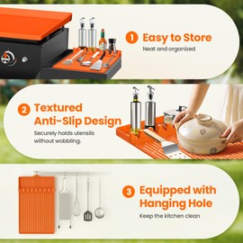 TAOMAND 36" Blackstone Silicone Griddle Cover and 16" Blackstone Griddle Accessories | Comprehensive Protection | Thick & Durable | Reusable & Premium Food-Grade Silicone Grill Mat | from Dirt & Rust