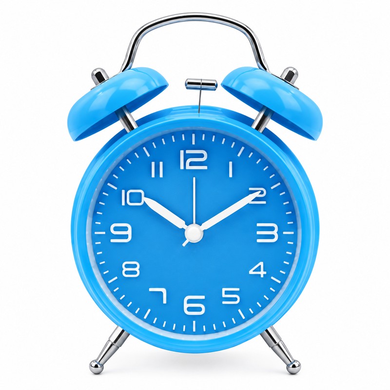 4 Inch Twin Bell Alarm Clock with Metal Frame –