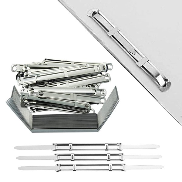 YZSZ Pack of 50 Archive Filing Clips Metal Filing Strips