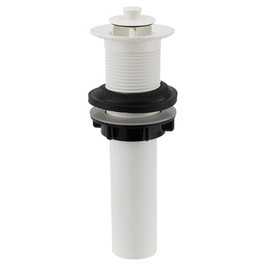 Factory RV Bathroom Sink Pop-Up Drain 1¼" x 6" | Easy Install | Leak-Free with Rubber Gasket | Colonial White Finish |Push-Pull Stopper, Lightweight & Durable - Ideal for RVs & Campers (1¼" x 6")