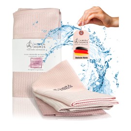 Amira Homes® Premium Microfibre Cloths for Streak-free Shine, Ecological Cleaning Cloths without Cleaning Agents, Universal for Household, Windows and Much More
