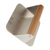 Burger Smasher 304 Stainless Steel Square Handheld Burger Press Wooden