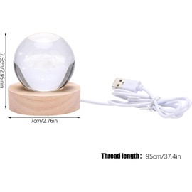 C&M 3D Whale & Teddy Bear Crystal Ball Night Light,Whale & Teddy Bear Figurine Lamp,Decorative Glass Sphere Ball Paperweight Crystal Sea Animal Decorations for Home (Whale & Teddy Bear)