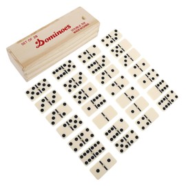 SUPVOX 1 Set Wooden Dominoes in Portable Box Safe Educational Enhances Logical Thinking Manual Dexterity for Family Gatherings Social Events Domino