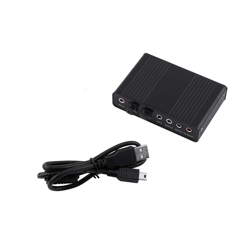 USB 5.1 Audio Sound Card 6 Channel Sound Card Built