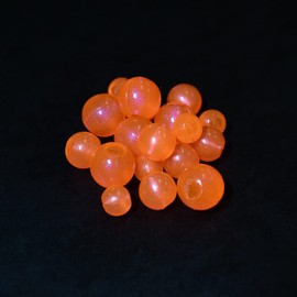 Death Roe Soft Bead 5/16" Ghost Pearl Fire with rig Beads