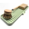 Happitasa Silicone Soap Dish Tray and Sponge Holder with Drain