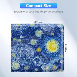 Pisypox Car Registration and Insurance Card Holder，Vehicle Glove Box Car Organizer，Accessories Case for Storing Driving Licences, Cards, Documents