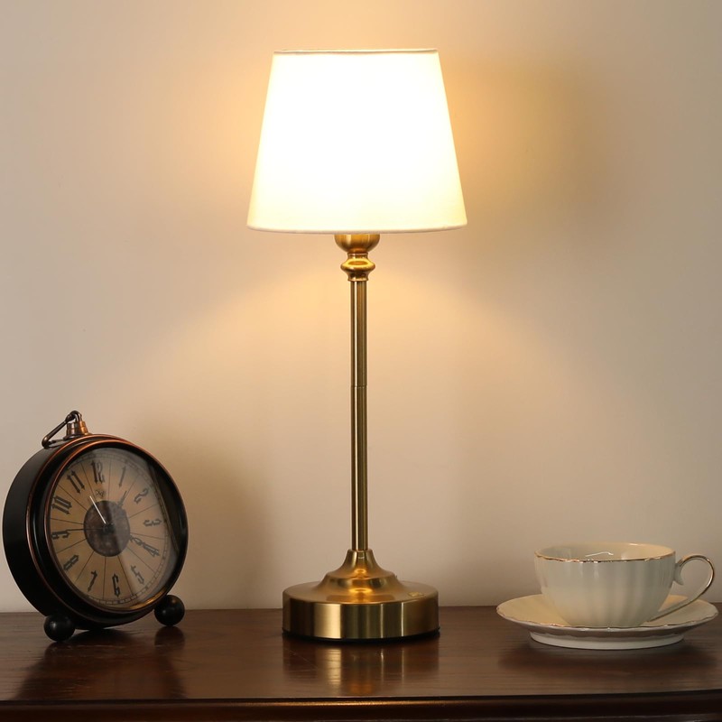 Cordless Table Lamp Rechargeable Gold - 1 Pack Brass 4000mAH