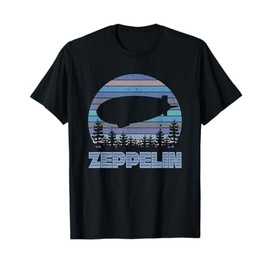 Vintage Zeppelin Funny Sunset Airship Pilot Dirigible Lovers T-Shirt
