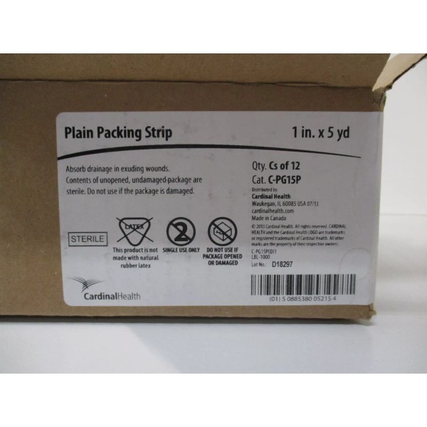 Cardinal Health PG15P 1/4" x 5 yds Sterile Plain Latex-Free