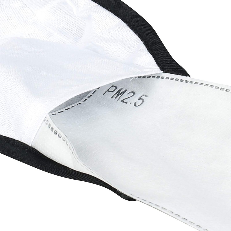 ililily Black Cotton Washable Nose Wired Face Mask Filter Pocket