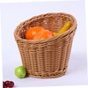 MAGICLULU Simulated Rattan Storage Basket Plastic Vegetable Basket Fruit Container