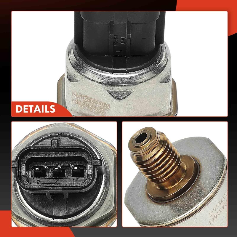 A-Premium Fuel Rail Injection Pressure Sensor [3 Pins] Compatible with