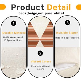 RABUSOFA Fall Outdoor Pillow Covers 20x20 Inch Set of 4,Waterproof Throw Pillow Covers,Outdoor Decor Pillows,Boho Farmhouse Decroaions Cushion for Sofa Couch Patio Furniture Rust (Rust, 20"X20")