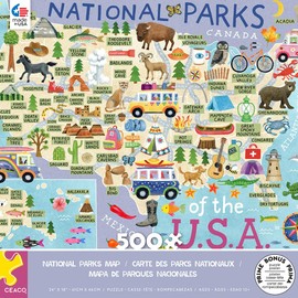 Ceaco - National Parks Map - 500 Piece Jigsaw Puzzle