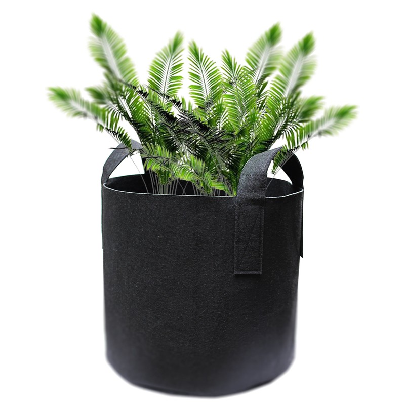 Gardzen 10-Pack 15 Gallon Grow Bags, Aeration Fabric Pots with