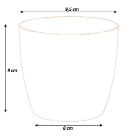 Tymar Pack of 2 Round Shape Planter (Orange, Diameter 9.5 cm)