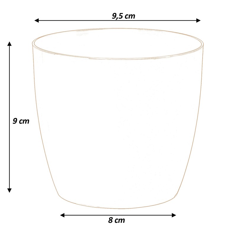 Tymar Pack of 2 Round Shape Planter (Orange, Diameter 9.5