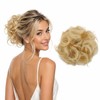 CAISHA Large Hairpiece Scrunchy Instant Updo Curly Messy Bun Platinum