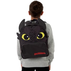 How To Train Your Dragon Boys Backpack, Toothless Kids Rucksack, Dragon Boys Bag, Fun Kids Bag, One Size Black