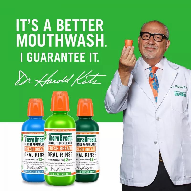 TheraBreath Fresh Breath Mouthwash - Mild Mint Oral - Size: