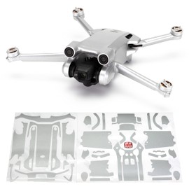 WRAPGRADE Skin Stickers Compatible with DJI Mini 3 Pro | Main Unit (Airforce Silver)