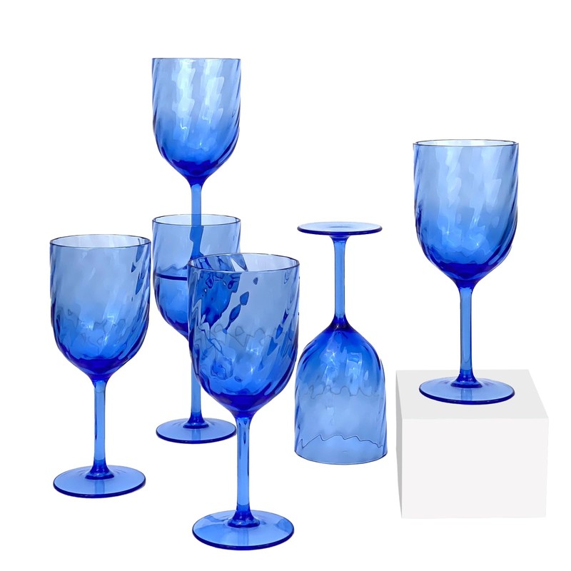 Yalin Set of 6 Unbreakable 15 oz Acrylic Plastic Wine