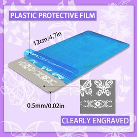 PH PandaHall 3 Stück Schmetterling Nagel Stamping Platte, Mysteriöse Schmetterlinge Flower Art Schablonen Frühling Nailart Schablonen Edelstahl Bildplatten für Frauen Print Maniküre