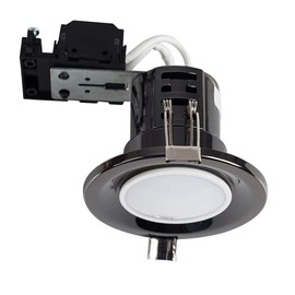 MiniSun | Modern Fire Rated Black Chrome GU10 Recessed Ceiling Downlight/Spotlight | Ceiling Spots, Home Décor & Improvement Essential