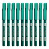 FT03MM Fineliner Pens, GREEN, Pack of 10, Ultra Fine Felt