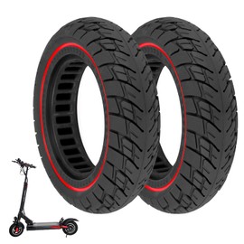 LUCK4U 10x2.5 Solid Tires 10 Inch for Kugoo M4/M4 Pro for Zero 10X Electric Scooter Accessories, Off-Road Replacement Rubber Tires for 10x2.125 and 10x2.25 Tires, Anti-shock and Anti-slip (2 Pcs)