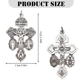 Brilucky 24 Pcs Pardon Crucifix for Rosary Making Supplies,Rosary Crosses Parts St Benedict Medal Rosaries Catholic Bulk,La Cruz Del Perdon Catolica,Crucifijo Del Perdon,Rosarios Catolicos