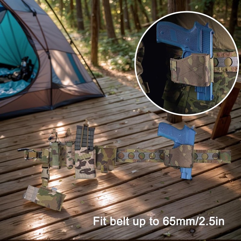 Universal Tactical Pistol Holster – Right-Handed Adjustable MOLLE Nylon Handgun