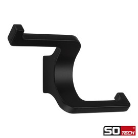 SOTECH Bill Double Hooks Matt Black 107.5 x 64.5 x 38.5 mm with Concealed Mounting Coat Hooks from the BlackLine Collection Pack of 2