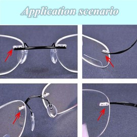 Zwindy 200 Pieces Clear Plastic Glasses Plugs, 5 Types Glasses Repair Fixing Tool for Rimless Glasses Fixing Accessories Tools (1.4/1.5/1.6/1.8/2.0mm)