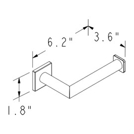 Ginger 5306/SN Dyad Open Toilet Tissue Holder, Nickel-5306, Open Toilet Tissue Holder, Satin Nickel