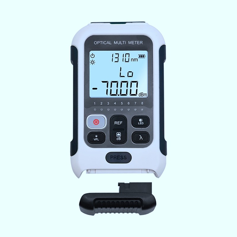 Multifunctional Optical Power Meter White High Accuracy Sensitive Fiber Tester