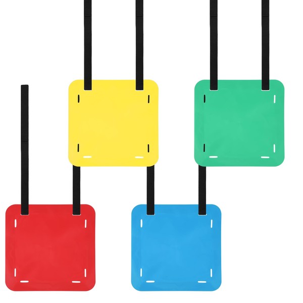 4 Pcs Soccer Goal Target Discs, Adjustable Extra-Long Straps for