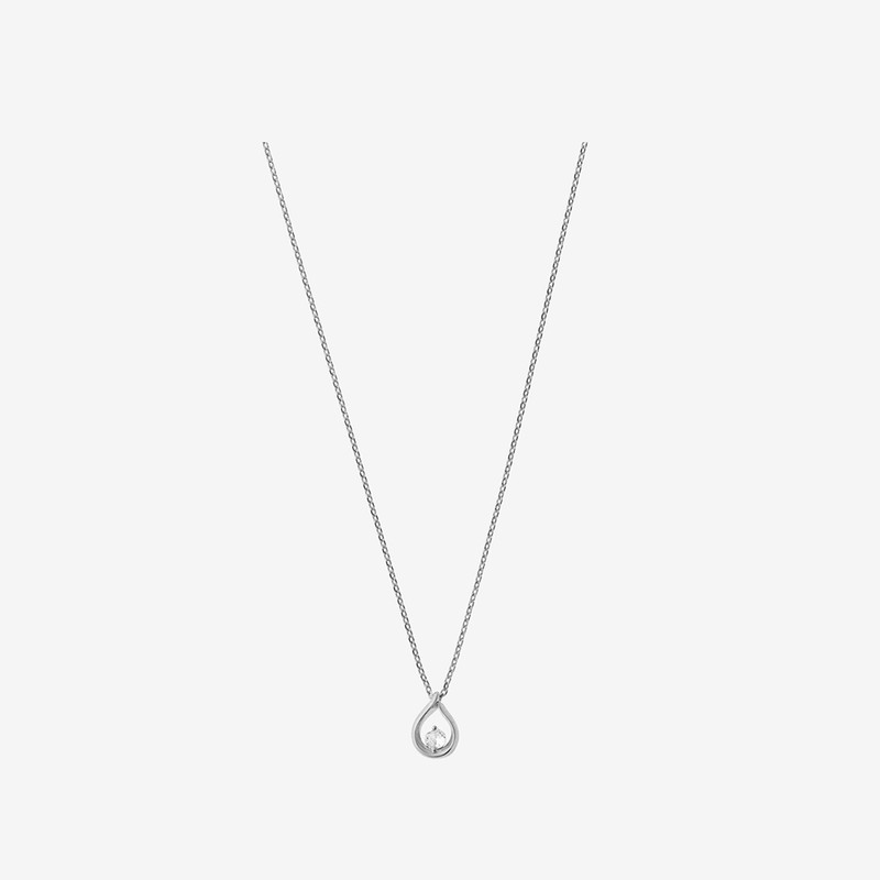 [Exclusive] Gold & Deer 14KGP Tear Drop Cubic Necklace Yellow