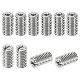 PATIKIL Thread Adapters Sleeve Reducing Nut, 10 Pcs M8*1.25 Male to M4*0.7 Female Repairing Insert Nut Screw Reducer Conversion Stainless Steel Fastener 15mm